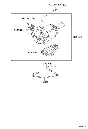 Transmission Shift Lever 33560-47022 for Toyota Prius