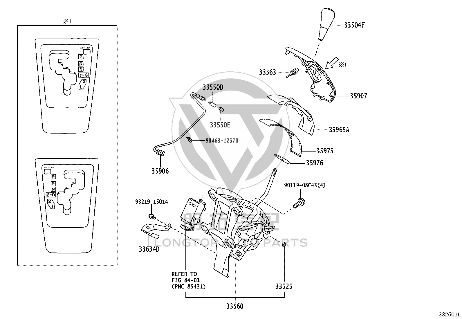 Shift Lever Harness Connector Bracket 33634-58010 for Toyota ALPHARD