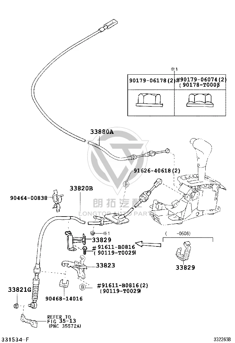 Transmission Shift Cable 33820-02260 for Toyota Corolla