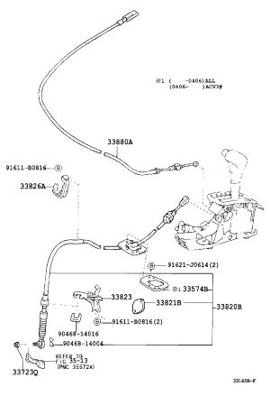 Transmission Shift Cable 33820-33200 for Toyota Camry