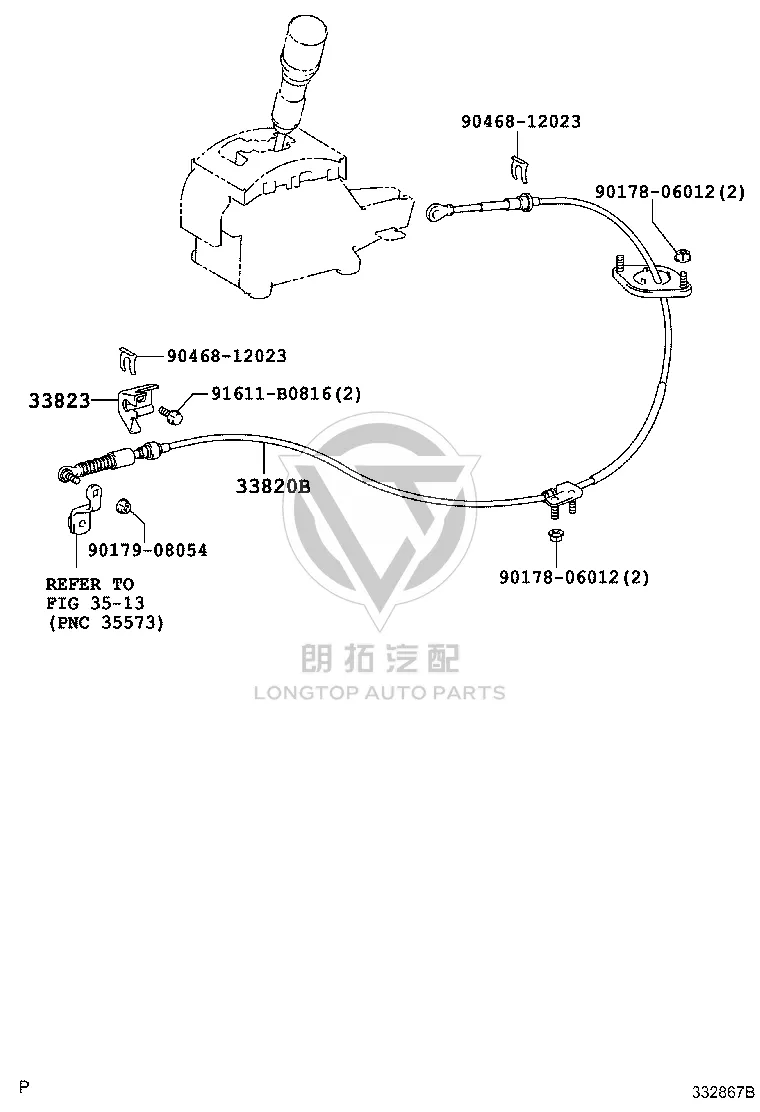 Transmission Shift Cable 33820-60070 for Toyota 4RUNNER