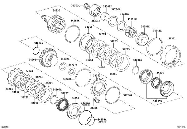 No.2 Low Clutch Disc 34262-33020 for Toyota Camry