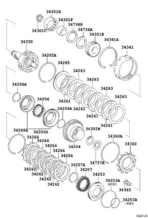 No.2 Low Clutch Flange 34266-21030 for Toyota ALPHARD