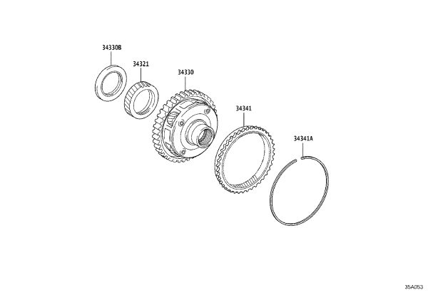 Low-speed Planetary Sun Gear 34321-73010 for Toyota Camry