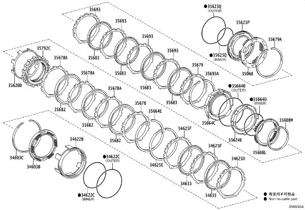 Rubber Ring 90301-99113 for Toyota Corolla