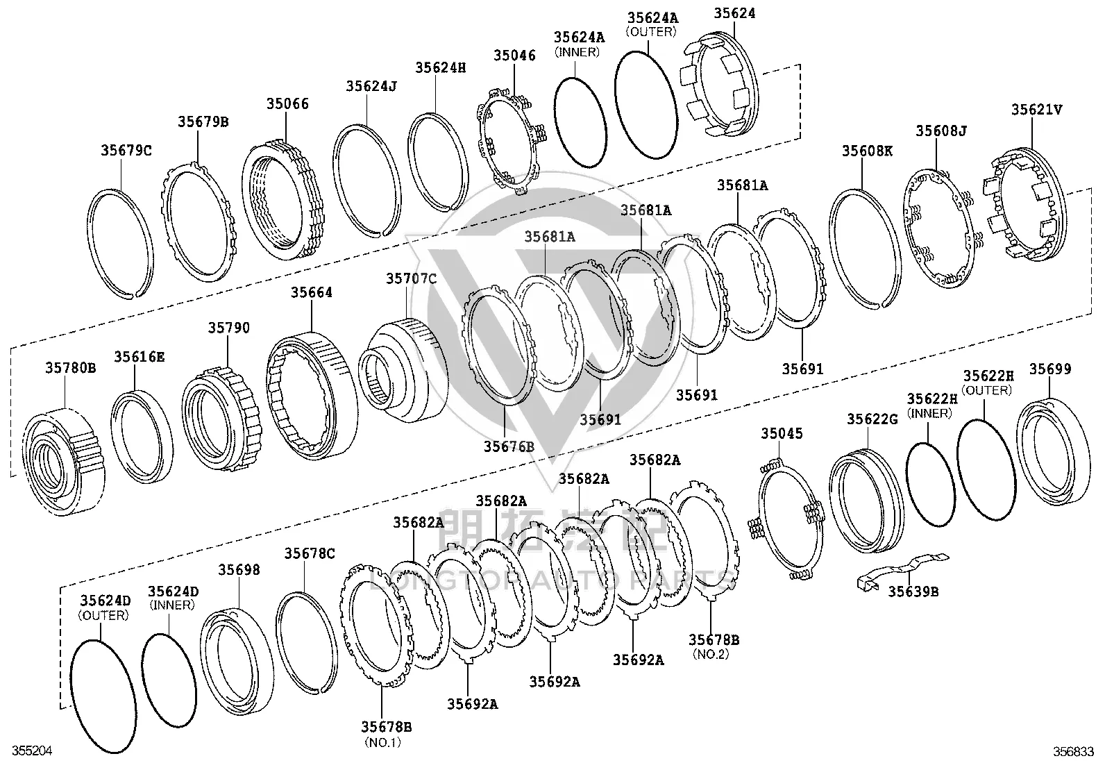 2# Brake Piston 35622-22020 for Toyota Reiz