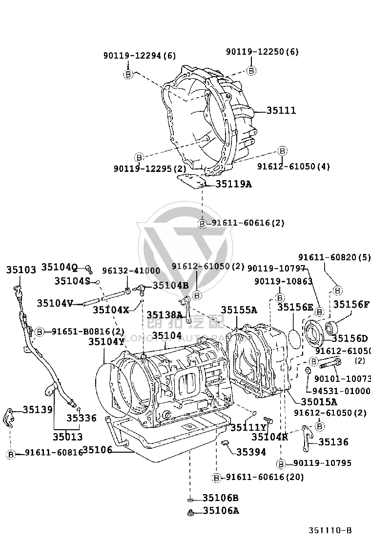 Transmission Housing 35104-60130 for Toyota Land Cruiser