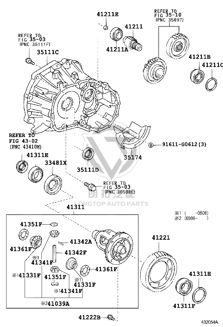Transmission housing (front) 35105-52060 for Toyota Yaris