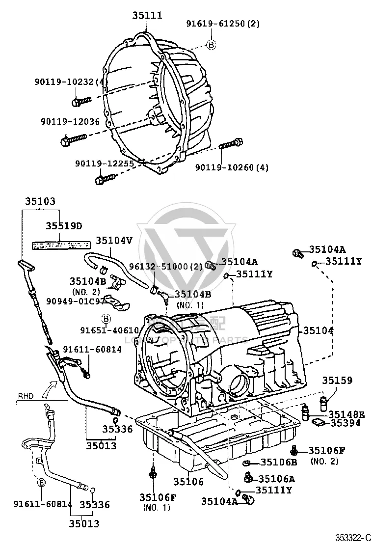 Transmission Oil Pan 35106-30210 for Toyota Crown