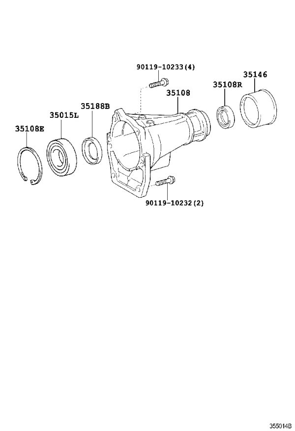 Rear Transmission Case 35108-50030 for Toyota Crown