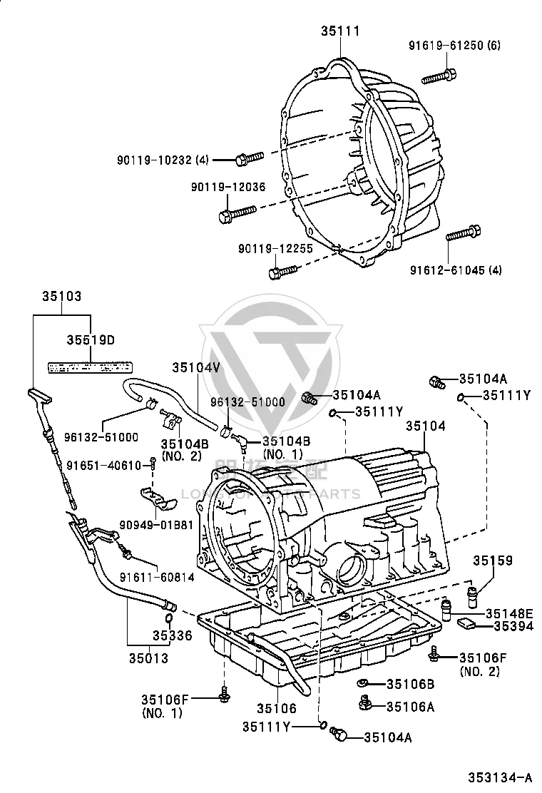 Front Transmission Case 35111-50020 for Toyota Crown