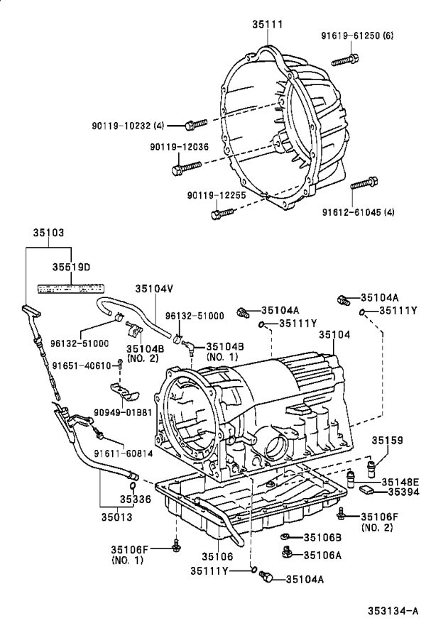 Front Transmission Case 35111-50020 for Toyota Crown