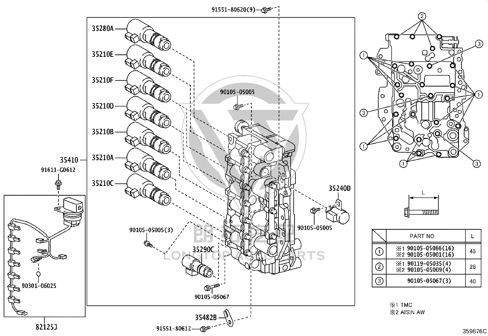 Transmission Valve Body 35410-33260 for Toyota Camry