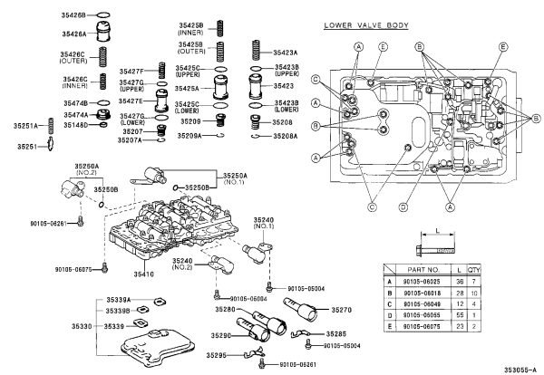 Automatic Transmission Three Way Solenoid Valve Assembly 35240-50010 for Toyota Brevis