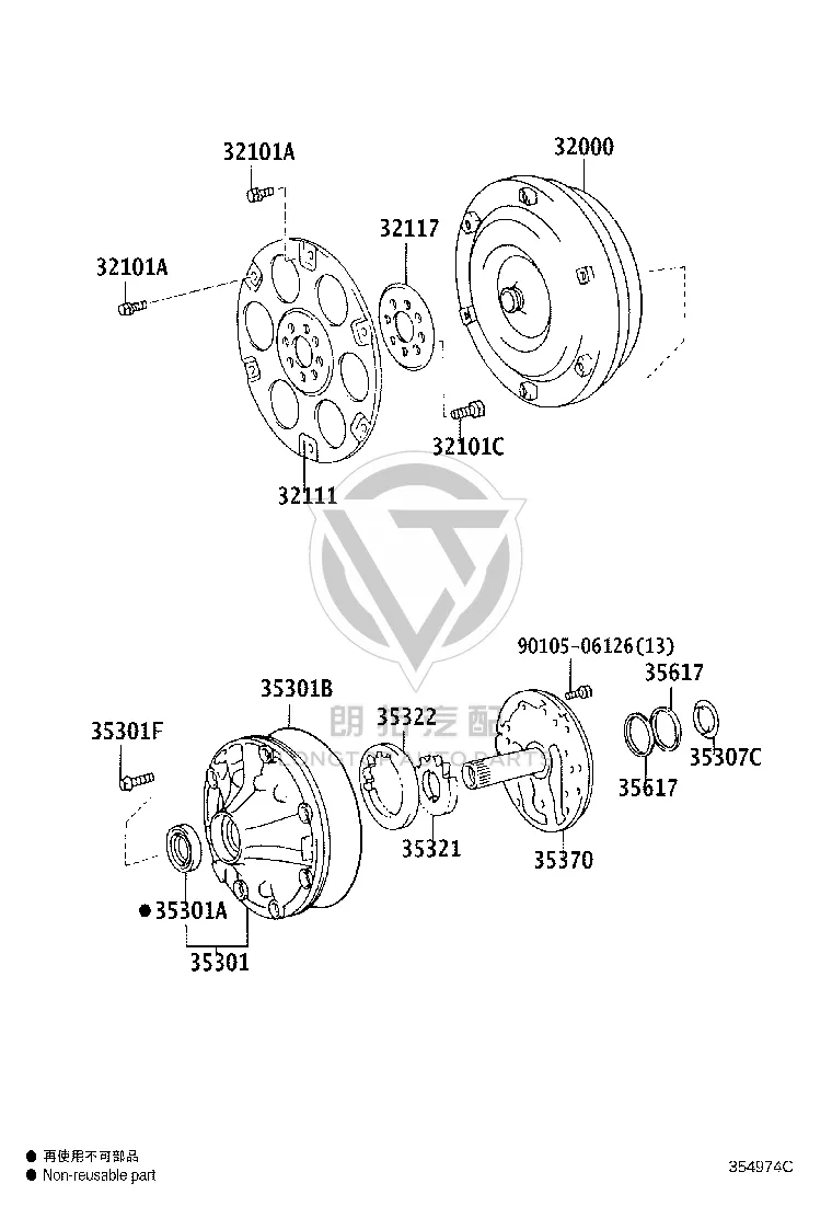Bolt 90105-08137 for Toyota Cressida