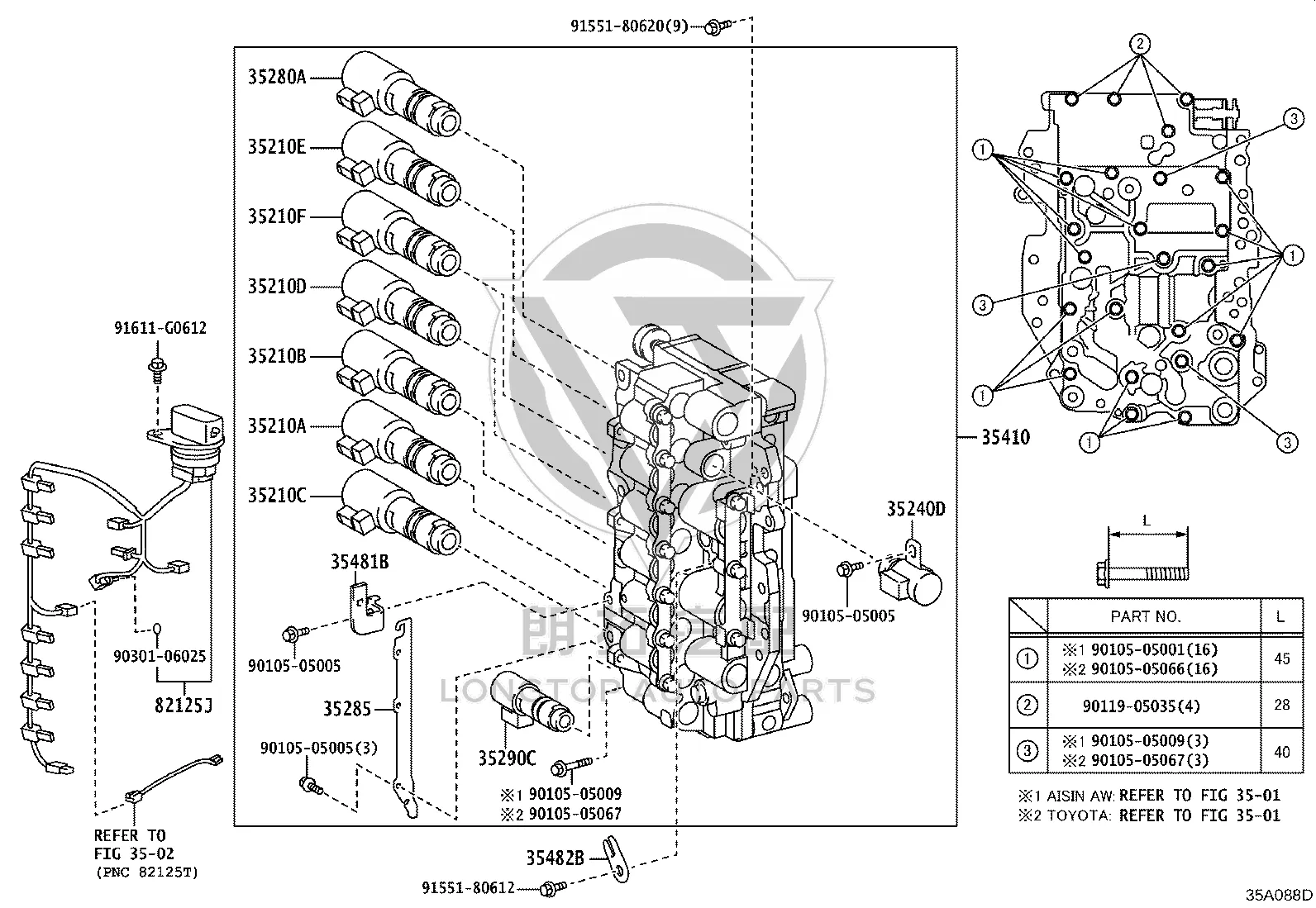 LongTopAuto Toyota Avalon CVT No-Reverse Fault and Engine Stalling: Two 2019 Cases 35410-48100 transmission valve body parts diagram