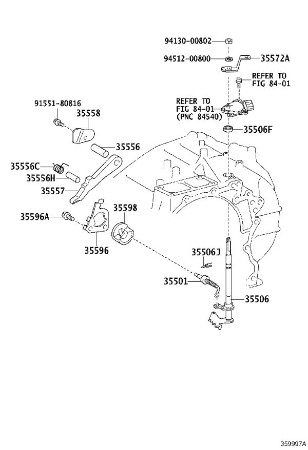 Jaw shaft clamp 35558-33010 for Toyota ALPHARD