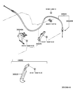 Throttle Cable Assembly 35520-35250 for Toyota Land Cruiser