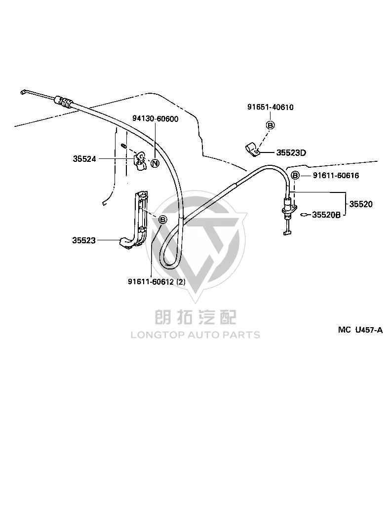Throttle Cable Assembly 35520-35190 for Toyota 4RUNNER