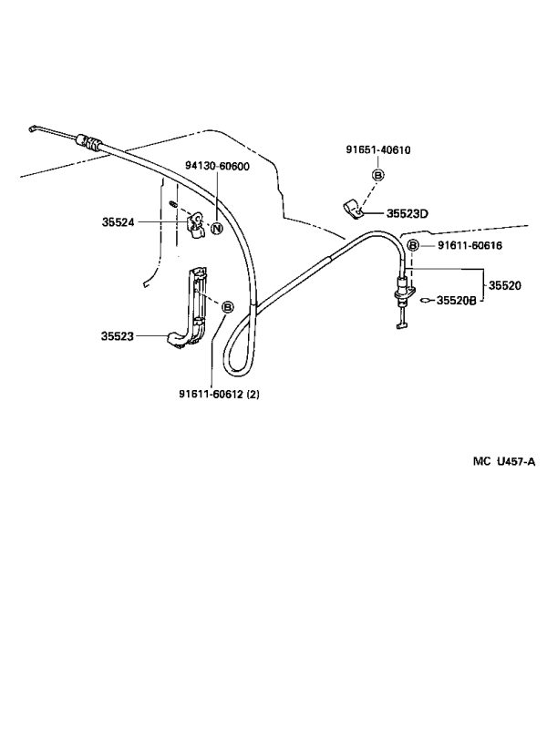 Throttle Cable Assembly 35520-35190 for Toyota 4RUNNER
