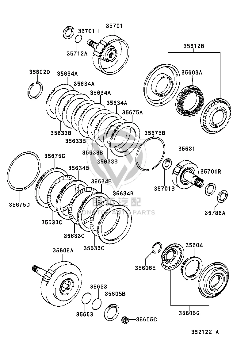 Forward Clutch Return Spring Sub-Assembly 35603-33030 for Toyota ALPHARD