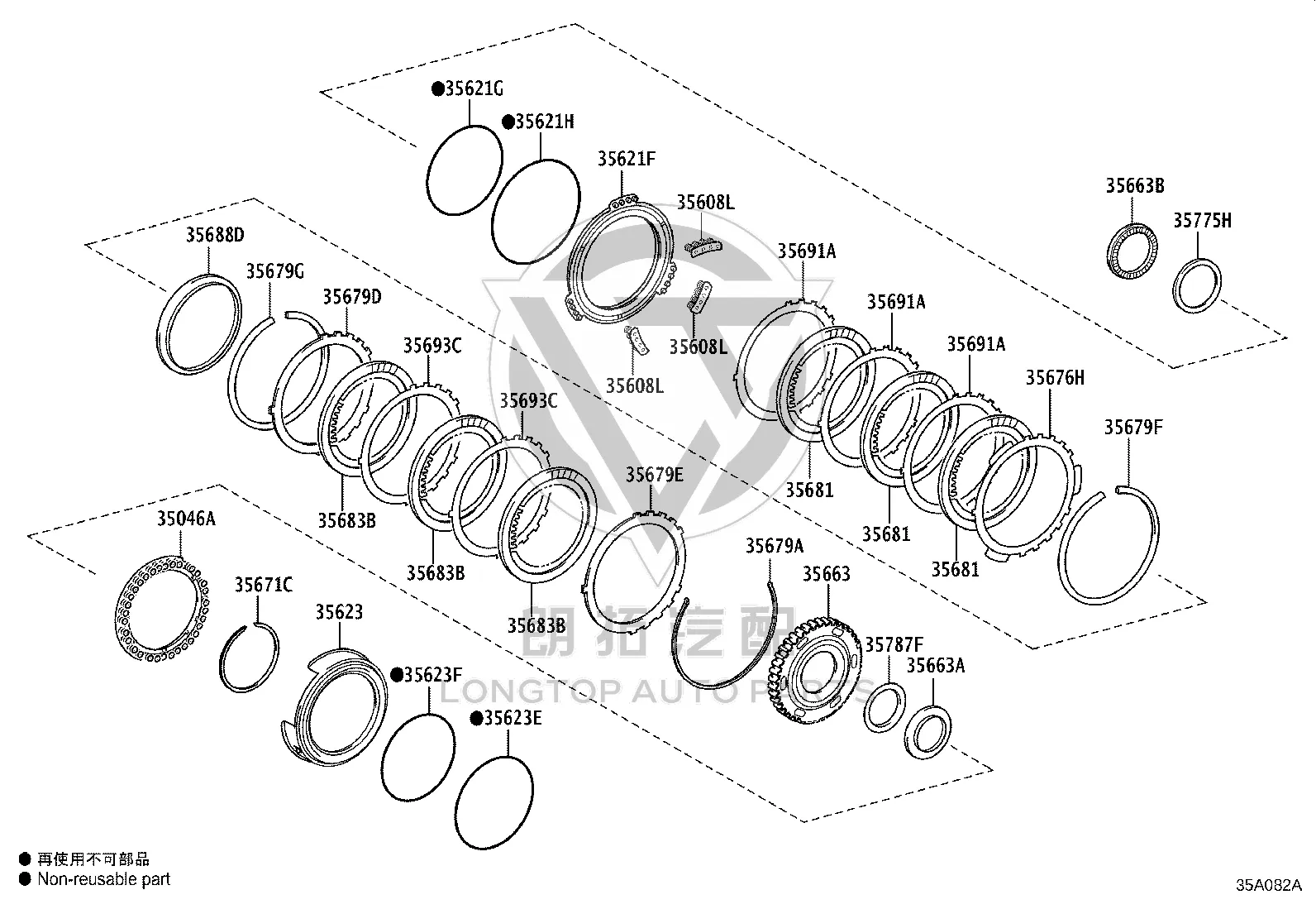 Brake pad 1 35691-73010 for Toyota Camry