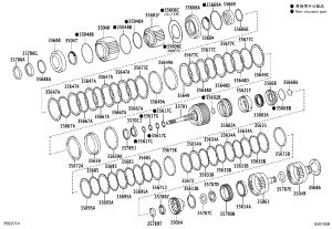 Clutch Drum Thrust Washer 35686-22010 for Toyota MARK X