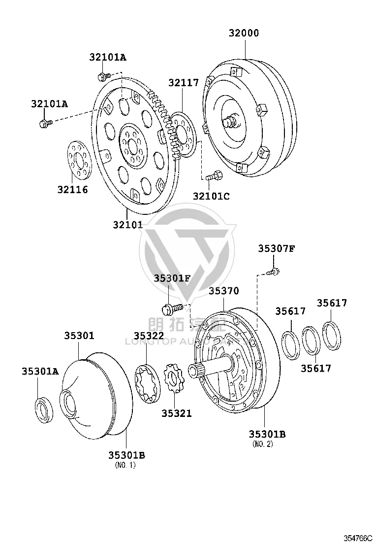 Clutch Drum Oil Ring 35617-60020 for Toyota 4RUNNER
