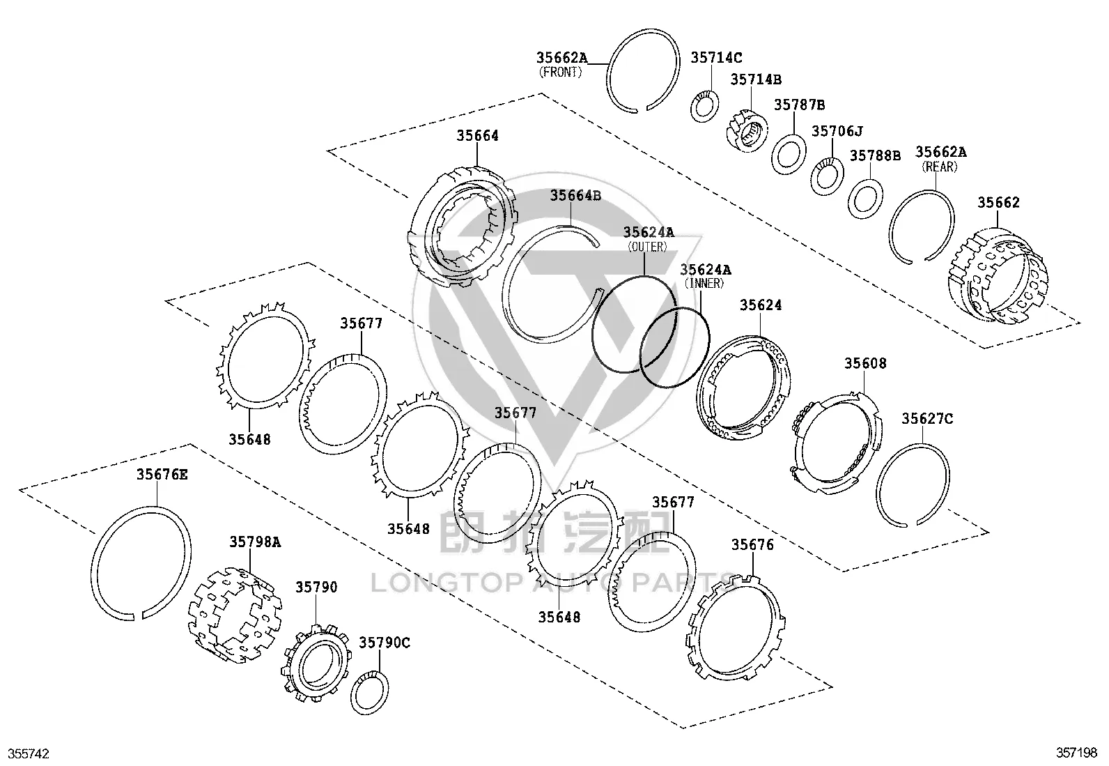 Needle Roller Bearing 90374-32011 for Toyota ALPHARD