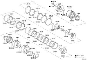 Sun gear sub-assembly of planetary gear train 35706-52010 for Toyota Corolla
