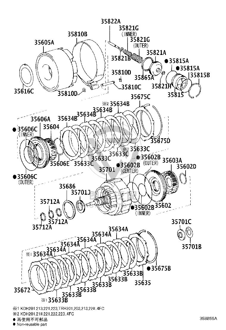 Clutch Drum Thrust Washer 35686-30010 for Toyota 4RUNNER