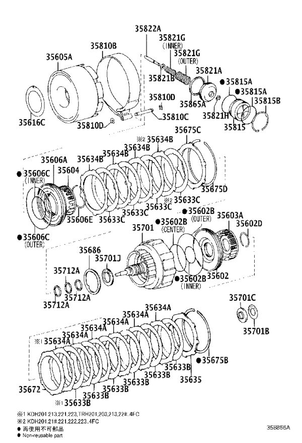 Forward Clutch Flange 35635-30040 for Toyota 4RUNNER