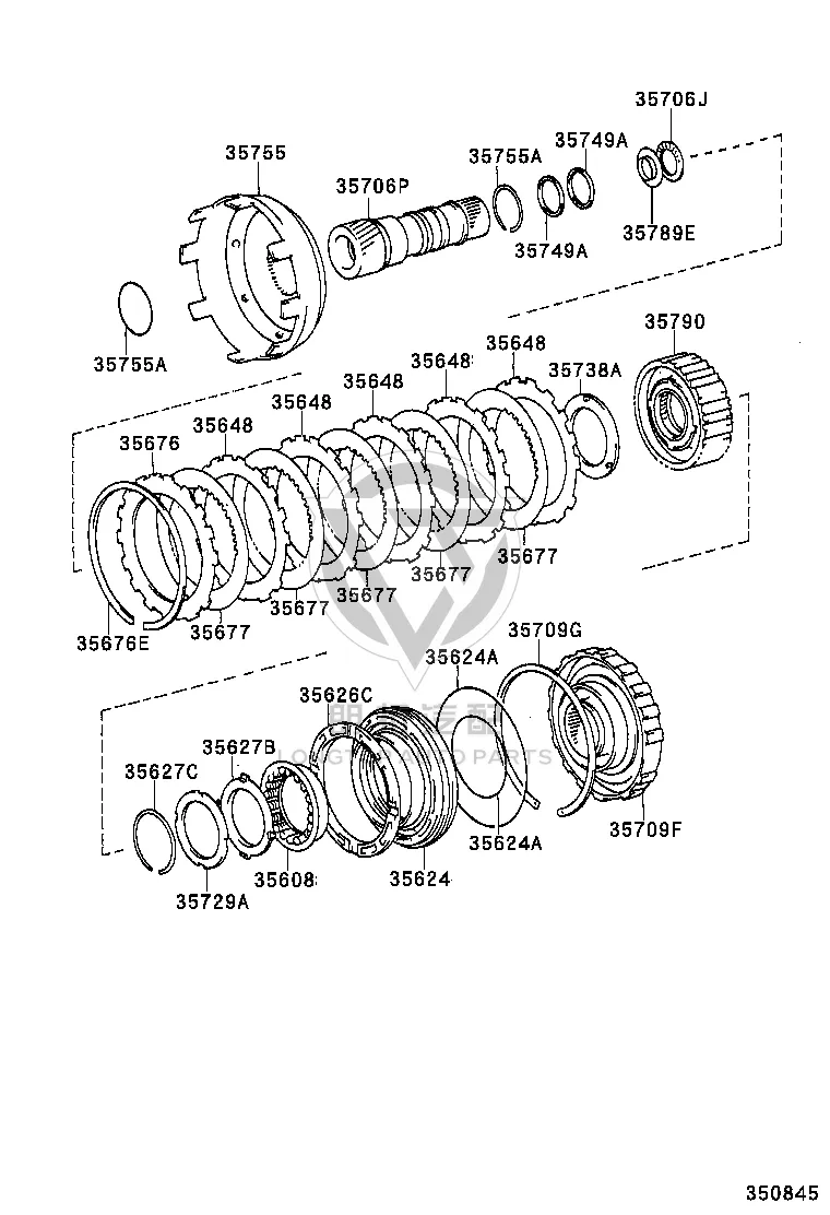 Clutch Disc for Second Brake 35667-60010 for Toyota 4RUNNER