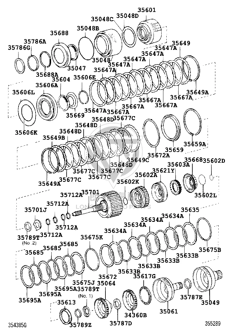 Rear Clutch Plate 35677-50040 for Toyota Celsior