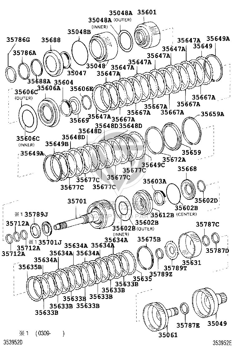 Rear Clutch Plate 35677-60010 for Toyota Land Cruiser