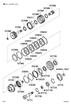 Countershaft Sub-Assembly 35708-97203 for Toyota AGYA/WIGO