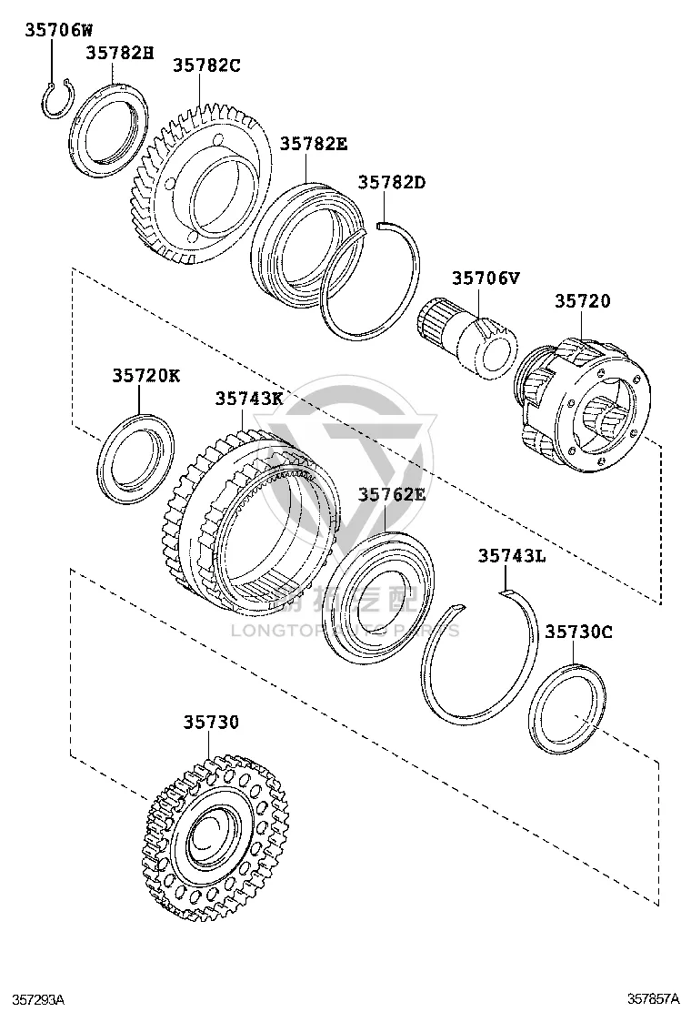 Front Planetary Gear Assembly 35720-73010 for Toyota ZELAS
