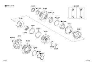 Planet Carrier Thrust Washer No. 2 35737-21010 for Toyota ALPHARD