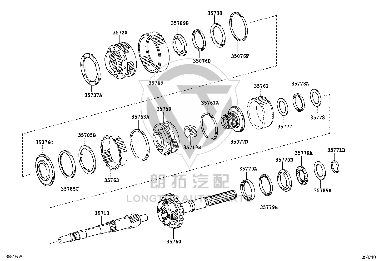 Planet Carrier Thrust Washer No. 2 35738-22020 for Toyota MARK X