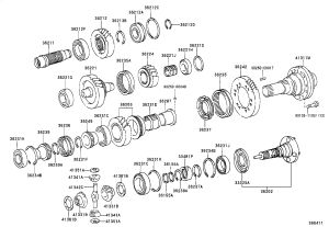 Center Differential Half Shaft Gear 41331-60031 for Toyota Mega Cruiser