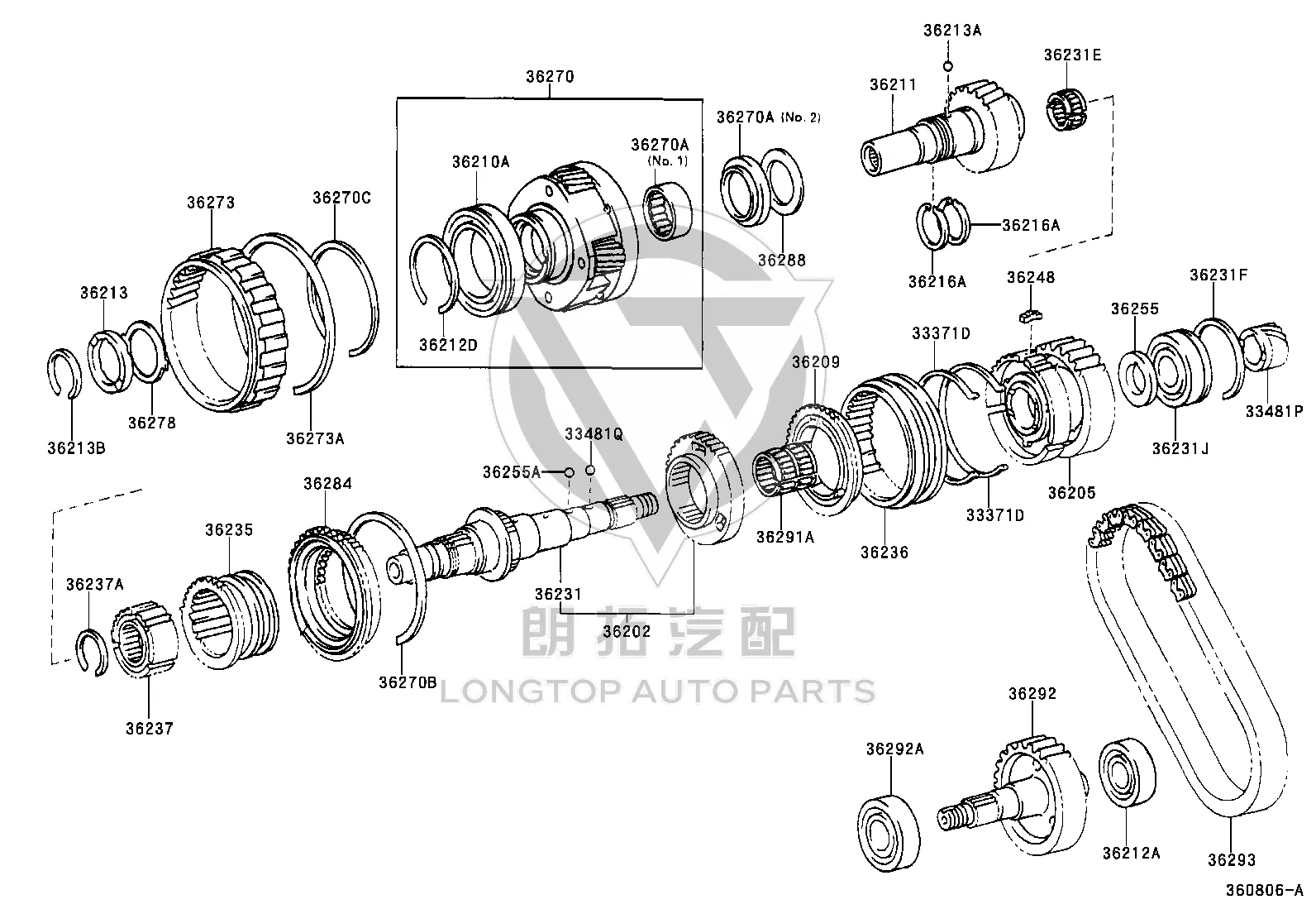 Transfer Case Output Shaft 36231-35030 for Toyota 4RUNNER