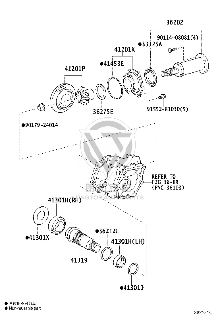Flat Washer 36265-52170 for Toyota C-HR