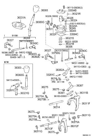 Transmission Shift Lever Handle 36303-60240 for Toyota Land Cruiser