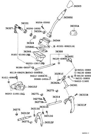 Splitter Shift Actuator 36410-60061 for Toyota Land Cruiser
