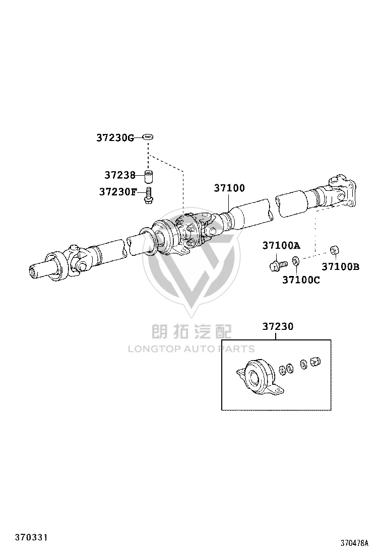 Driveshaft Assembly 37100-30790 for Toyota Crown