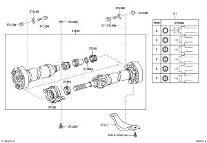 Driveshaft (rear) 37100-50070 for Lexus LS460