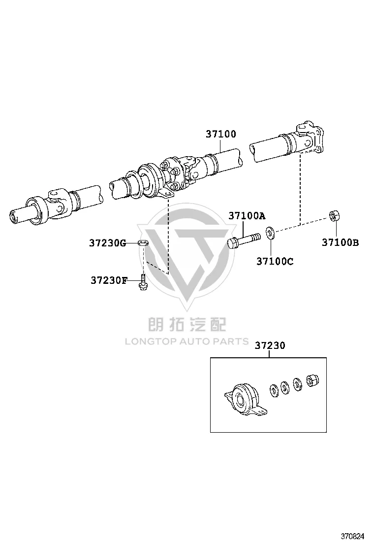 Driveshaft Center Bearing 37230-39095 for Toyota Mark X