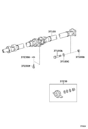 Driveshaft Center Bearing 37230-39095 for Toyota Mark X