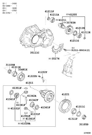 Differential Gear Assembly 41039-32010 for Toyota Corolla