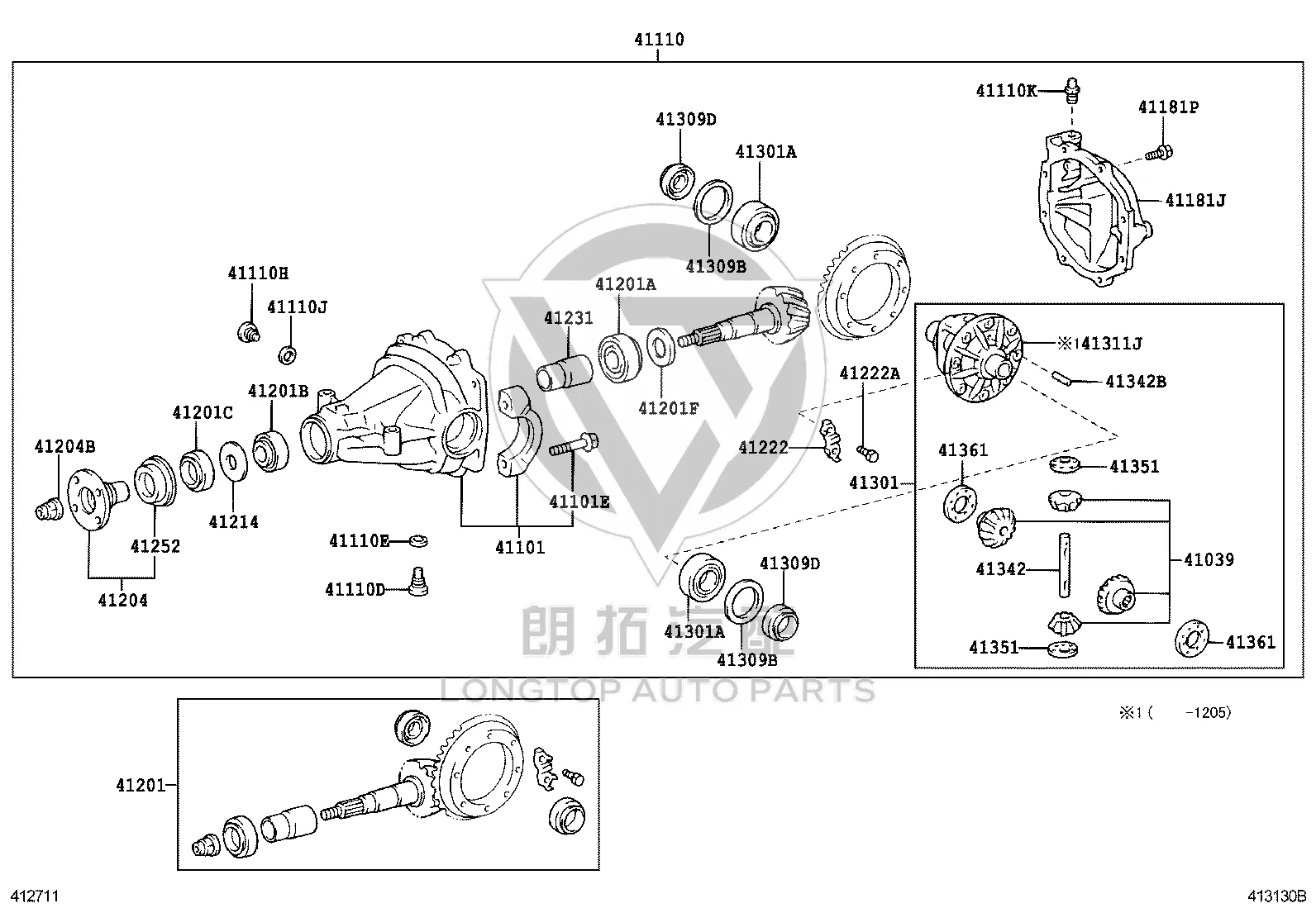 Rear Differential Front Oil Seal 90311-38068 for Toyota T.U.V